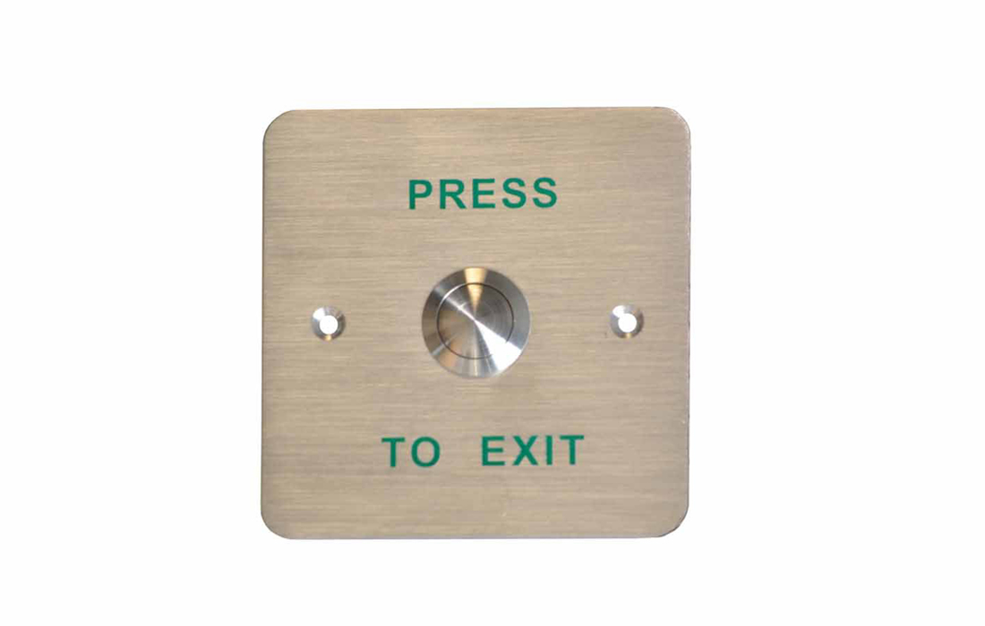 Press to Exit Button - Stainless steel 