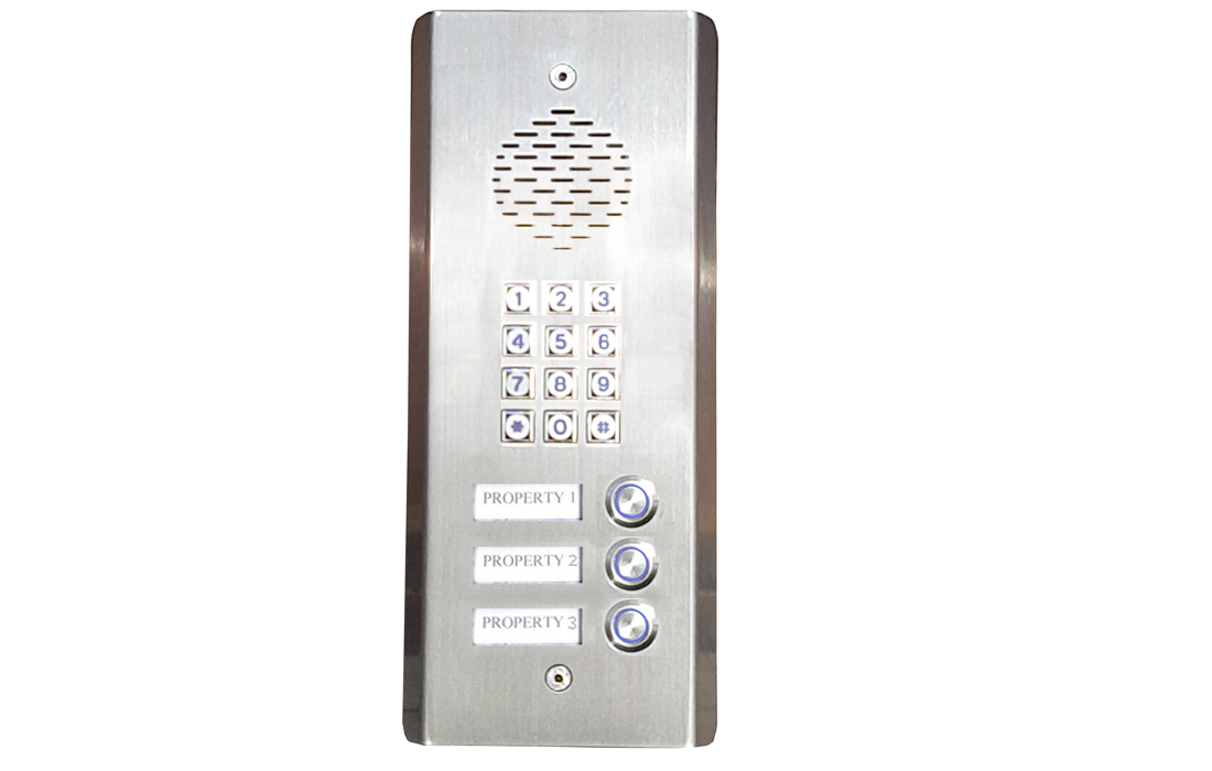 3 Button GSM Intercom with Back-lit Keypad 4G