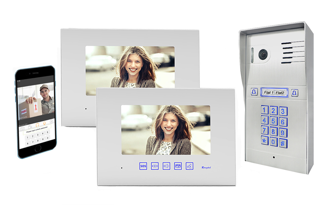 2 Button Video Intercom with Keypad & Smart Phone Connection
