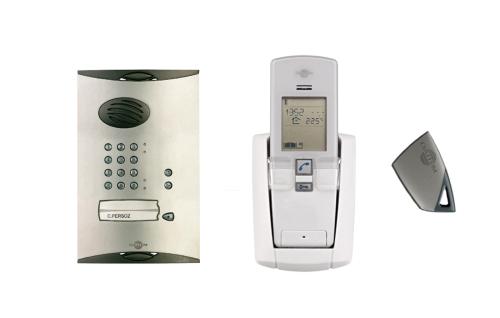 One way wireless entry phone system complete with proximity reader and access control keypad